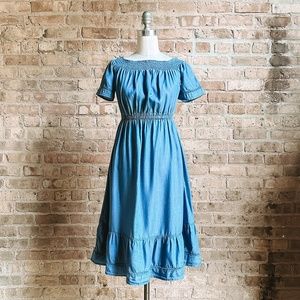 NWOT Old Navy Lyocell Chambray Midi Dress